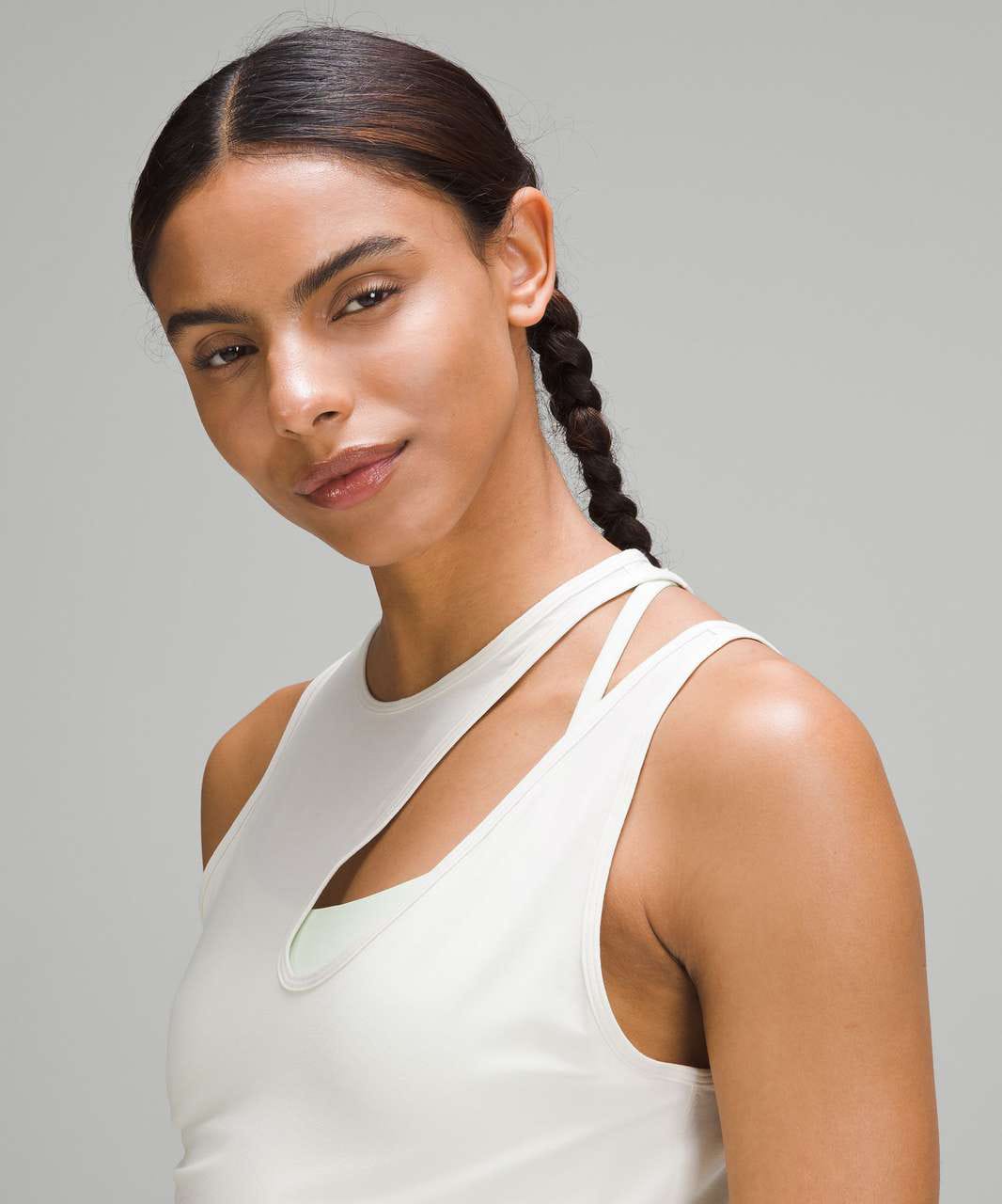 Shoulder cut out yoga tank