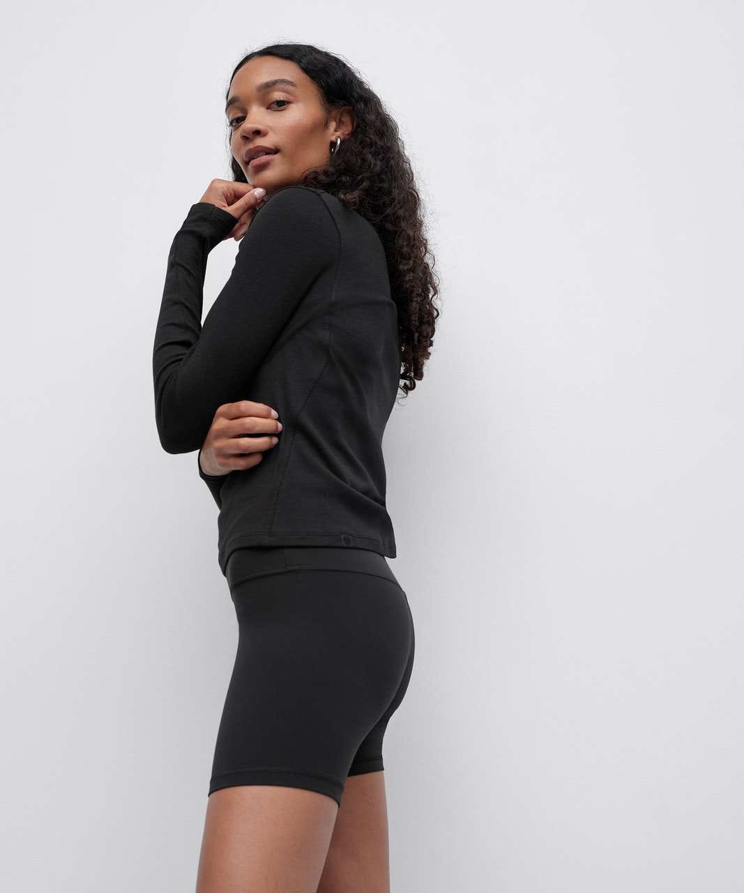 Ribbed wool-blend turtleneck