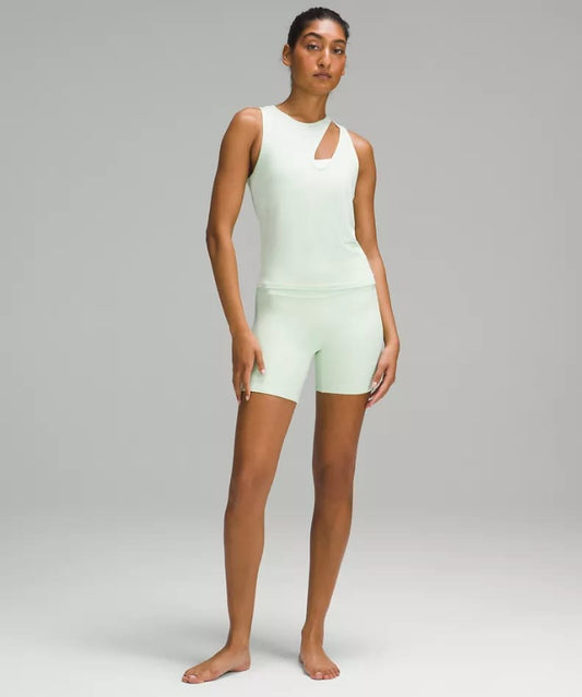 Shoulder cut out yoga tank