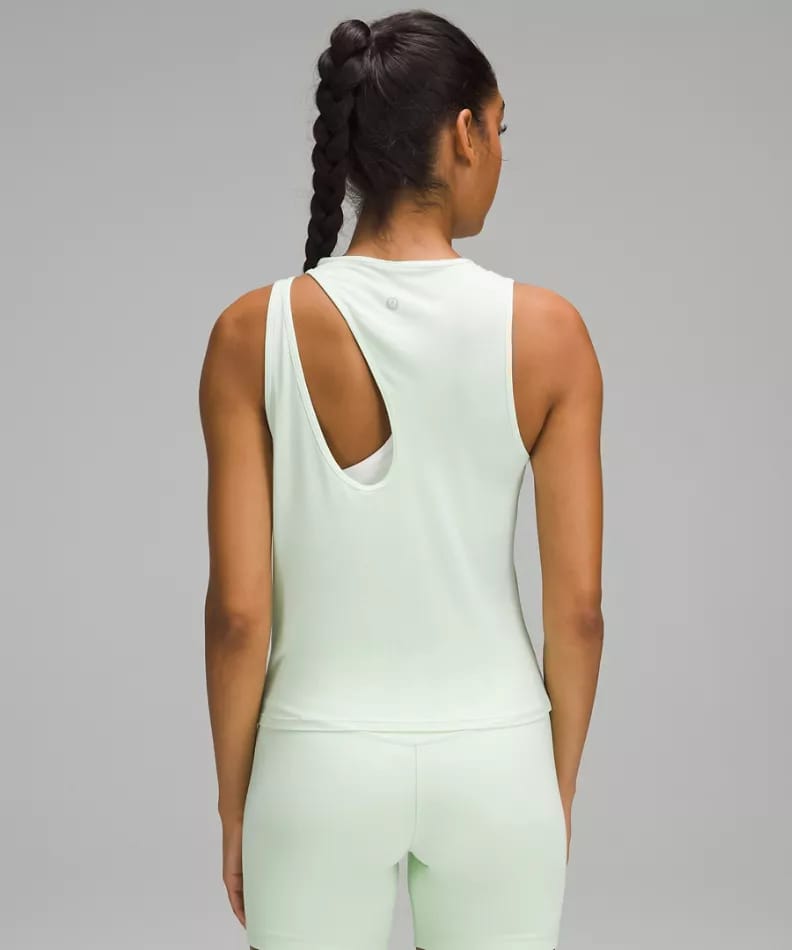 Shoulder cut out yoga tank
