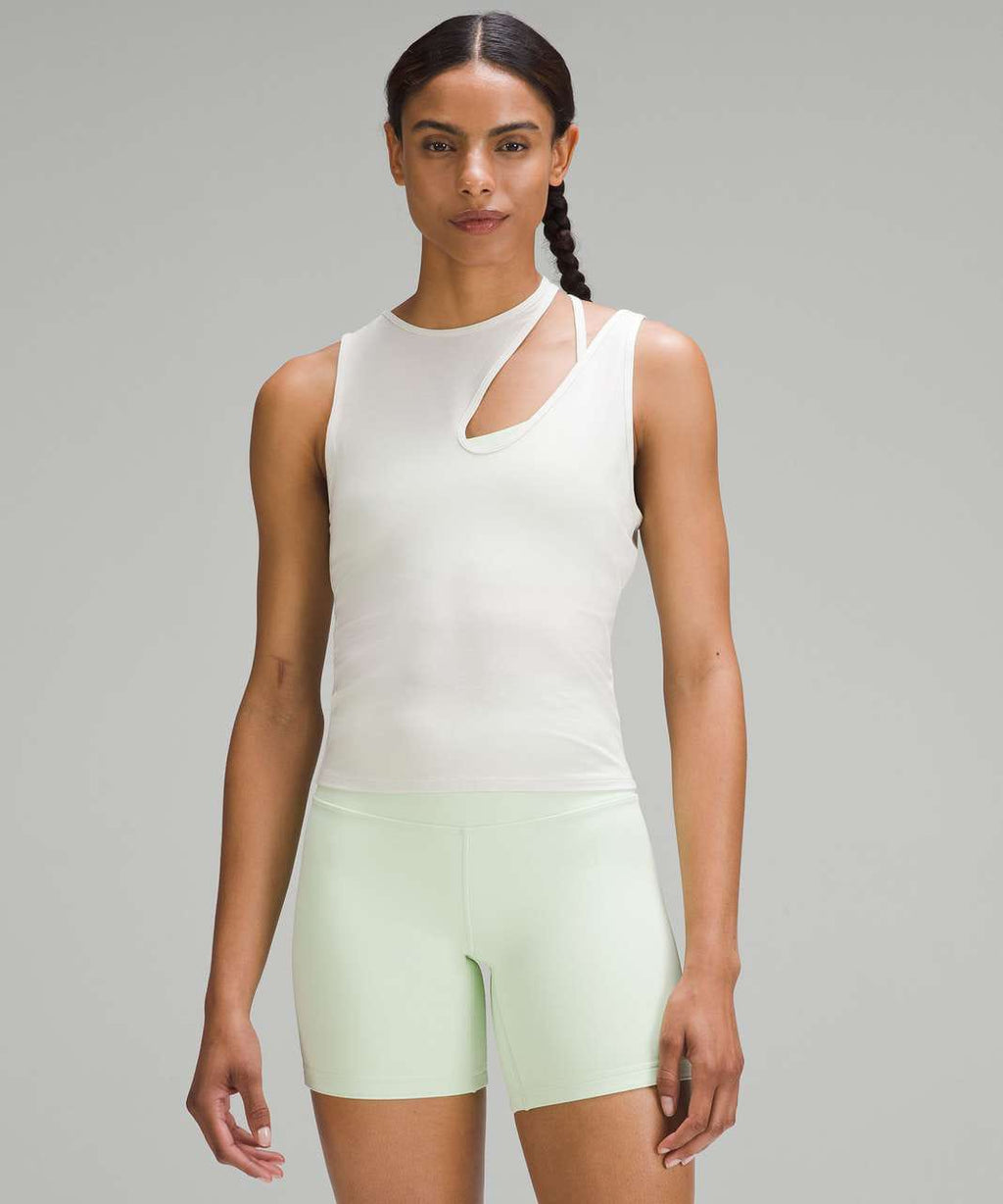 Shoulder cut out yoga tank