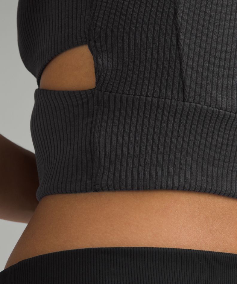 Ribbed softstreme mockneck cropped tank top